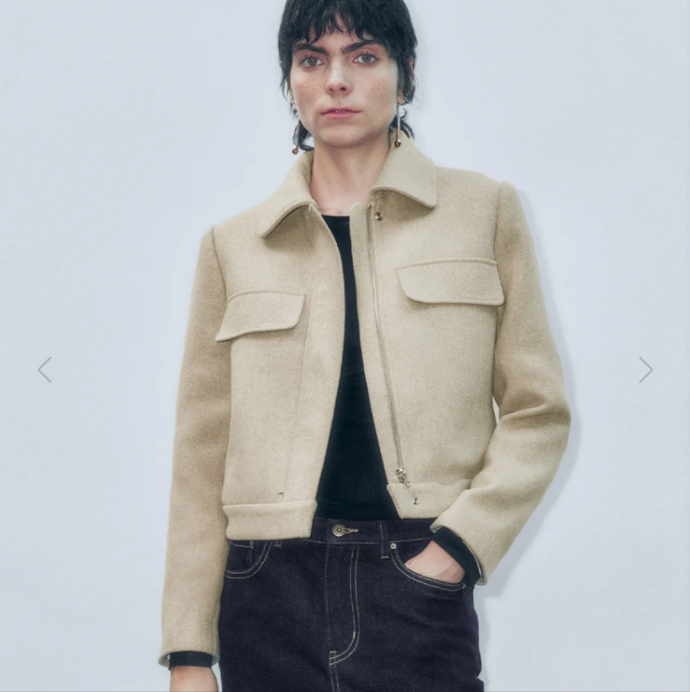 NWT URBAN REVIVO CROPPED FLAP POCKET JACKET - Picture 6 of 16